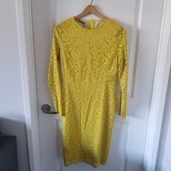 Yellow Lace Dress - Picture 2 of 6